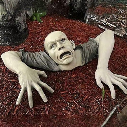 Sztxj Statue De Jardin Zombie D'halloween,Décoration D'halloween Pour Cimetière,Patio,Pelouse,Cour,Cadeau De Fête