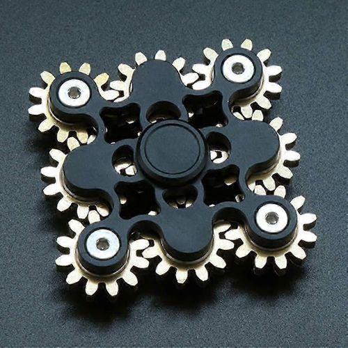 Fidget Spinner Gears Linkage Fidget Gyro Jouet Métal Main Spinner Spins Long Time Edc Focus Méditation Pause Mauvaises Habitudes TDAH