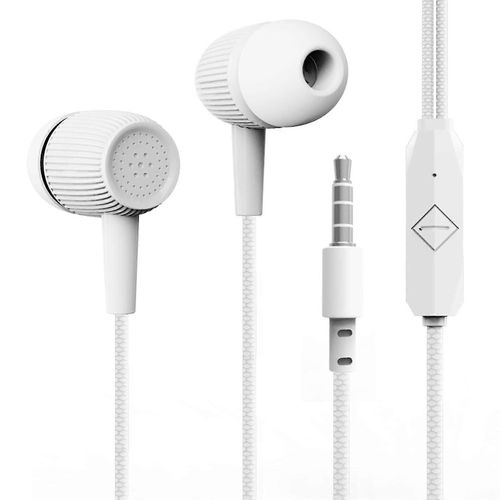 Écouteur filaire Réduction du bruit Plug Play Son stéréo Caisson de basses d'appel compatible HD Ports 3,5 mm Fil à haute élasticité Casque intra-auriculaire filaire pour la maison