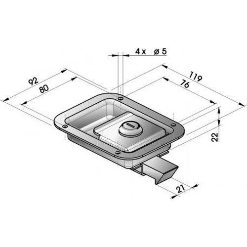 🔒 Fermeture De Coffre En Acier Inox - Réf. G450200