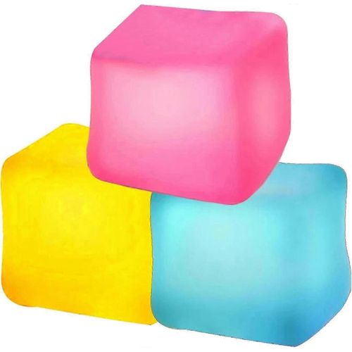 Ice Cube Fidget Toy,3 Fidget Toys Stress Cube,Balles de stress Fidget Toys,carré (couleur aléatoire)