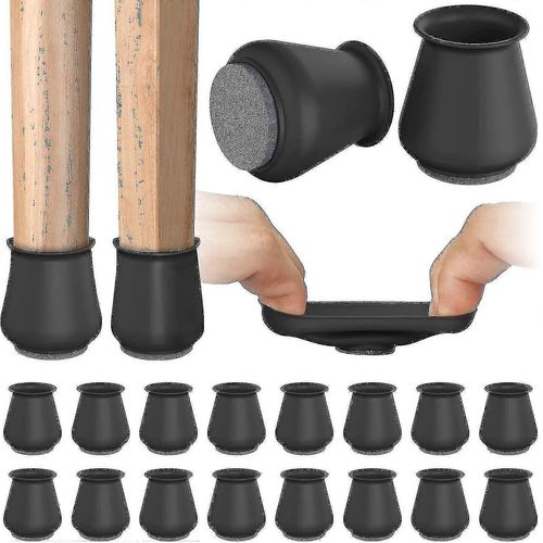 16pcs Protecteurs De Sol De Pied De Chaise,Housses En Silicone Pour Protéger Les Sols Meubles En Feutre Protecteur Antidérapant Coussinets Capuchons