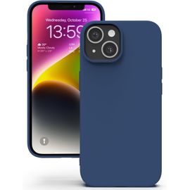 Coque Pour Iphone 13 Mini, Housse En Silicone Doux Avec Découpes Précises Pour Caméra, Design Ultra Mince, Protection 360° À Bords Surélevés - Bleu