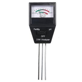 2-en-1 pH-mètre de sol Testeur de fertilité Testeur de pH Testeur de sol pour jardin Ferme Pelouse Intérieur Extérieur Entretien des plantes
