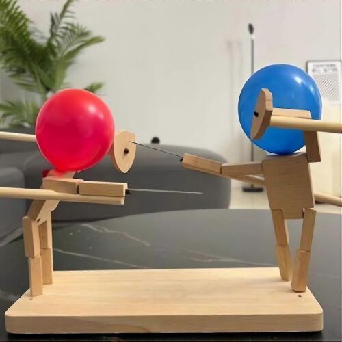 Ballon Bambou Homme Bataille Escrime Bots En Bois Jeu de Combat De Ballon Au Rythme Rapide Pour Les Groupes Whack A Ballon Fête Maison Decor-eyzi
