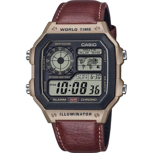 Montre Casio Collection Ae-1200whl-5avef World Time - Utility Color