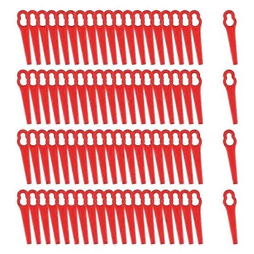 80 Pcs 8.3CM Lame De Coupe-Herbe En Plastique Lames De Rechange Lames De Tondeuse À Gazon Pour Tondeuse À Gazon Einhell