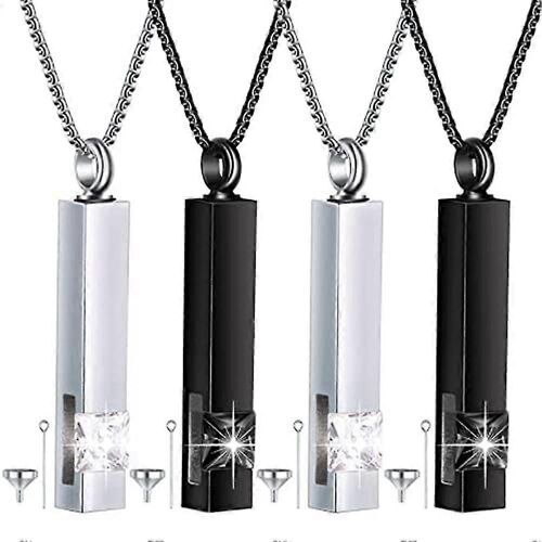 4 Pièces Urne Commémorative Collier Chien Urne Bijoux Médaillon Cendre Pendentifs Étanche Crémation Souvenirs F