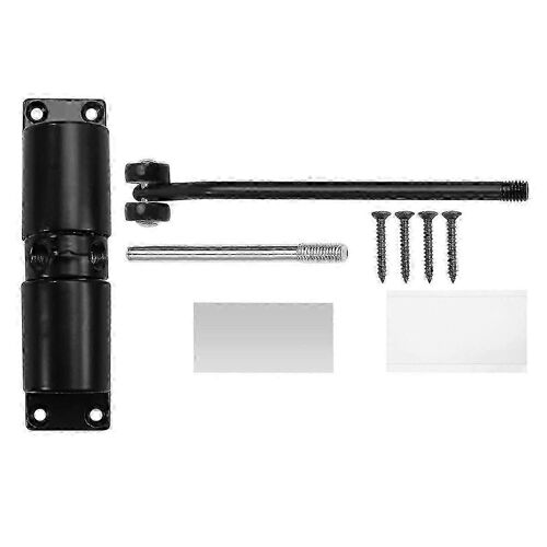 Ferme-porte automatique Métal réglable Ressort de sécurité robuste Silenciar Convert Porte battante Intérieur Extérieur Noir