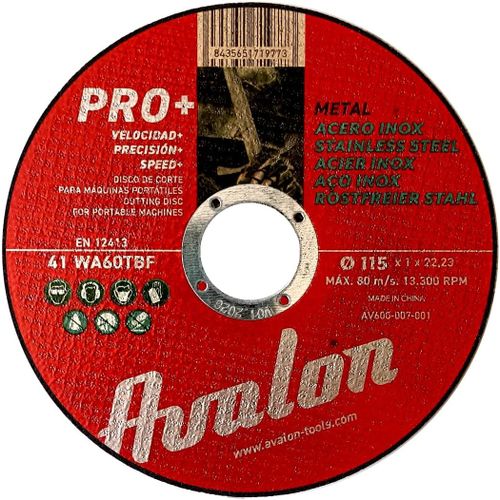 KYAOAYO-10 Disques De Coupe Inox Pour Métal Et Acier Inoxydable, 115 Mm X 1 Mm X 22 Mm, Disques Pour Meuleuse D'Angle De 22,23 Mm (10)