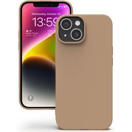 Coque Pour Iphone 13 Mini, Housse En Silicone Doux Avec Découpes Précises Pour Caméra, Design Ultra Mince, Protection 360° À Bords Surélevés - Cappuccino