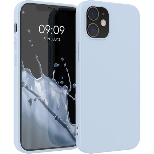 Housse Compatible Avec Apple Iphone 12 / Iphone 12 Pro Coque - Housse De Téléphone Protection Souple En Silicone - Bleu Clair Mat
