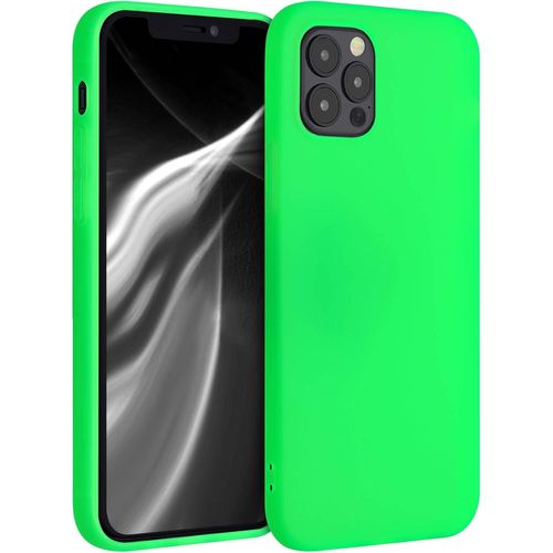 Housse Compatible Avec Apple Iphone 12 / Iphone 12 Pro Coque - Housse De Téléphone Protection Souple En Silicone - Vert Fuchsia