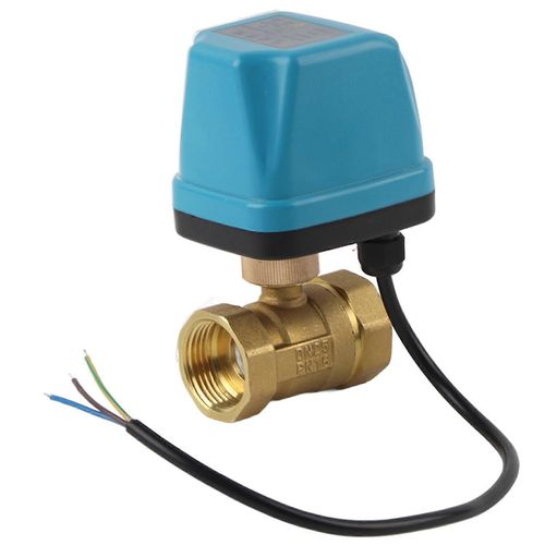 Vanne à bille électrique 2 ? Méthode 3 ? Fil 2 ? Contrôle IP68 Protection Moteur Synchrone Bleu AC220V G1 ? Pouce