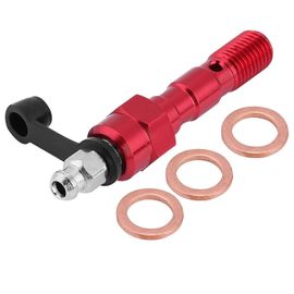 Moto M10 * 1.25mm Frein Étrier Vis Banjo Boulon Purge Mamelon Rondelles Capuchon Poussière Rouge