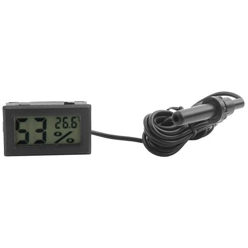 Thermomètre numérique Hygromètre Type intégré Indicateur d'humidité numérique à LED avec sonde Utilisation à l'intérieur (