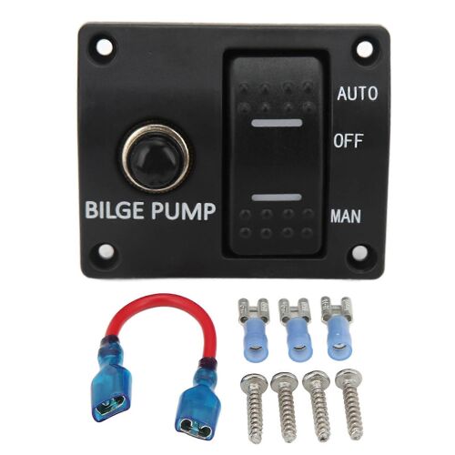 Panneau De Commutation De Pompe De Cale À 3 Voies 12v 24v Intégré Dans Le Disjoncteur 15a Pour Accessoire De Yacht