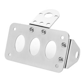 Support De Plaque D'immatriculation De Moto Support De Support Feu Arrière Monté Sur Le Côté Cadre En Alliage D'aluminiumargent
