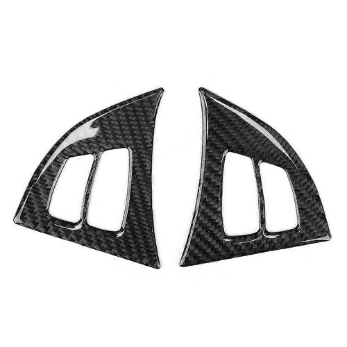 2 Pcs/Set De Couverture De Cadre De Volant En Fibre De Carbone Garniture De Conduite À Gauche Fit Pour E70 X5 2008-2013
