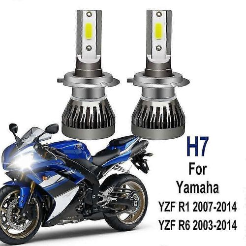 Moto H7 Led Phares Phares Remplacement 6000k Pour Yamaha Yzf R1 2007-2014 Yzf R6 2003-2014 R6s 2006-2009