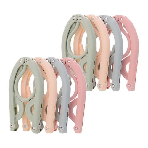 8pcs cintres pliants,4 couleurs cintres de voyage pliables portables en plastique vêtements manteaux cintres maison hôtel