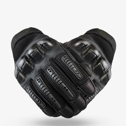 Gants De Moto Articulation Dure Articulation Respirant Bonne Adhérence Antidérapant Plein Doigt Gants De Sports Motorisés Pour L'industrie Lourde Lourde,Noir S