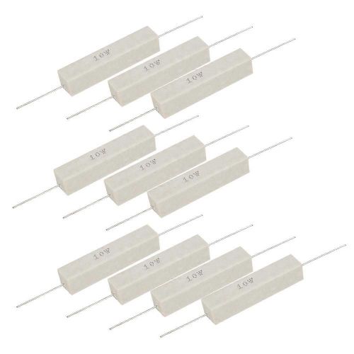 10Pcs Ciment Résistance Puissance Résistance Performance Stable Haute Précision 5% 10W (2.2R)