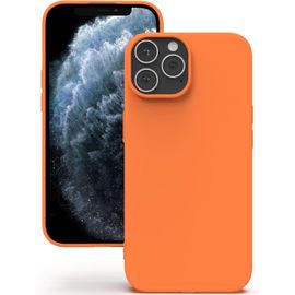Coque Pour Iphone 11 Pro Max ¿ Silicone Souple Orange, Housse Ultra-Fine Avec Doublure Microfibre, Bords Surélevés 360° Et Compatible Charge Sans Fil