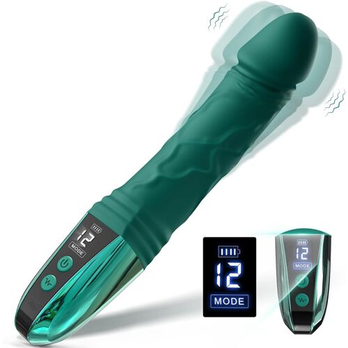Nsiecd-Vibromasseurs Feminin Godemichets Sex Toys - Led Vibromasseur Gode Femme Sex Realiste Avec 12 Modes Puissants Plugs Anals Sex Toy¿S Femme Clitoridien Silicone Souple Plug Anus Femme Sextoyse H
