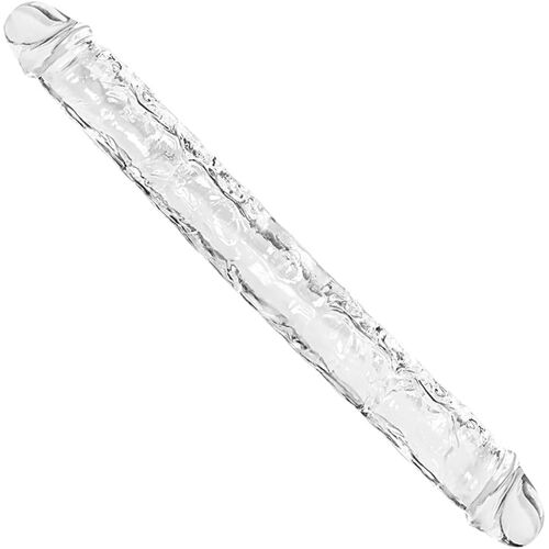 Jgd-34cm Double Gode, Double Pénétration Clitoridien Anale Réaliste - Pour Lesbienne, Femme Et Homme Sex Toys Masculins Godes Couple Transparent