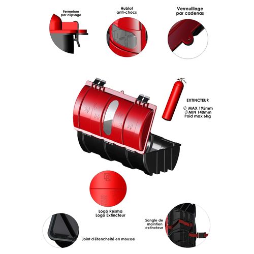 Coffre Cofex 3 Rouge / Noir - A450164