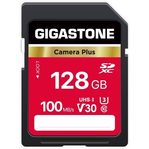 128GB SDXC Memory Card, Camera Plus Serial, Speed 100MB/s. Compatible with Canon Nikon Sony Panasonic Camera, V30 U3 UHS-I Class 10 for UHD Video, with 1 Mini Case