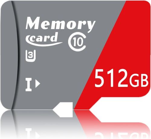 Memory Card 512GB, 4K UHD TF Card + Adapter, V30 Up to 100 MB/S, UHS-I, Class 10, U3, V30 -ZB512GB