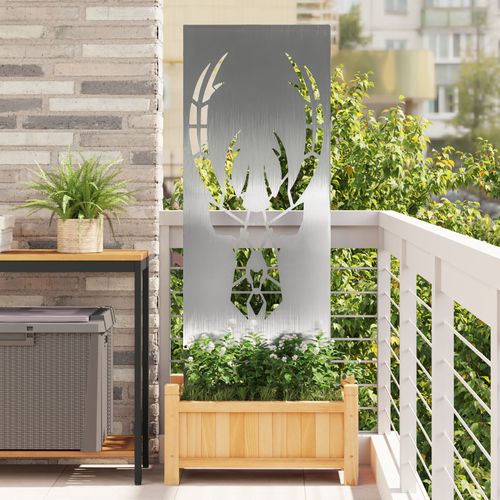 Vidaxl Panneau Décoratif De Jardin Argent 50 X 140 Cm Acier Inoxydable
