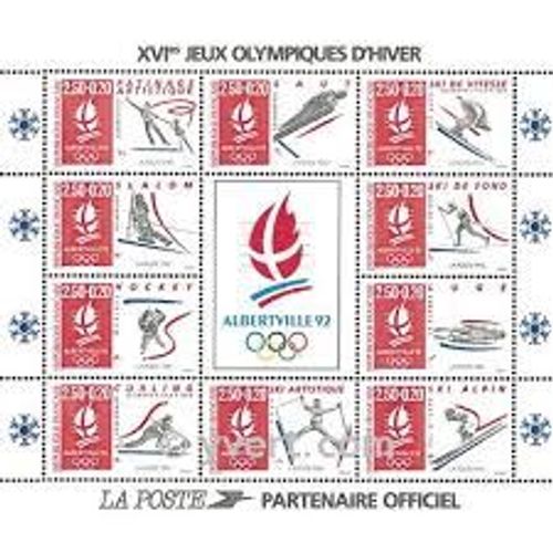 Jeux Olympiques D'Hiver "Alberville92" Divers Sports Bloc Feuillet 14 Année 1992 N° 2737 2738 2739 2740 2741 2742 2679a 2680a 2709a 2710a Yvert Et Tellier Luxe