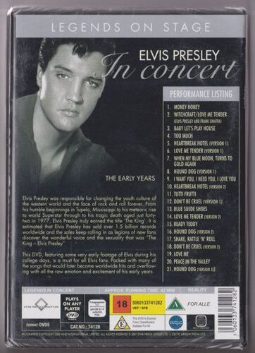 Dvd Elvis Presley Live (On Stage - The Early Years) - 21 Titres