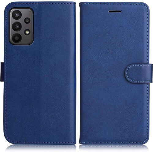 KAL-Coque Pour Galaxy A23 4G / Galaxy A23 5G / Galaxy M23 5G, Pu En Cuir Coque Portefeuille Étui Housse, Design Classique Tpu Coque Pour Samsung Galaxy A23 4G / Galaxy A23 5G, Bleu Marin