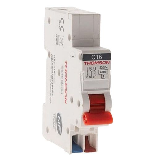 Disjoncteur 1P+N peignable bornes automatiques 10A NF Easy Connect - Thomson