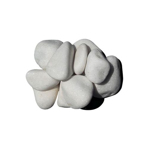 Galet Marbre Blanc Pur Big Bag 500 Kg Calibre 24-40 Mm Racine F-Pai047-24-40/Bb500
