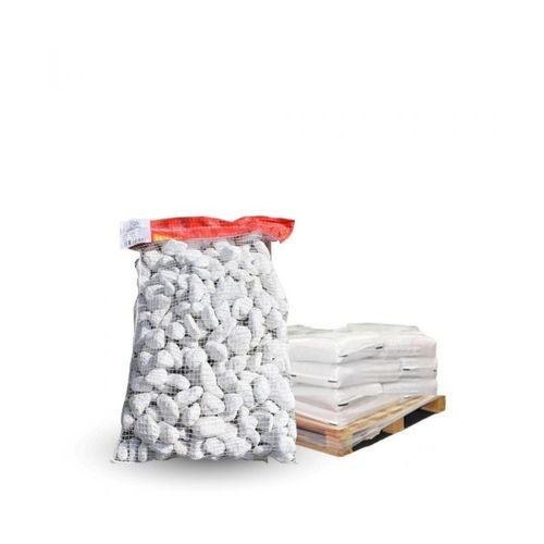 Galet Marbre Blanc Pur 25-40mm, 10 Filets De 20 Kg - F-Pai051-10x20