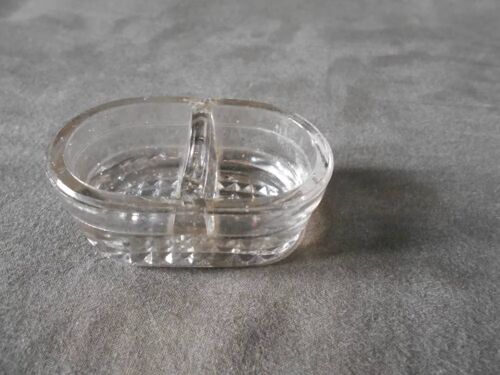 Ancien Petit Saleron En Verre Années 40