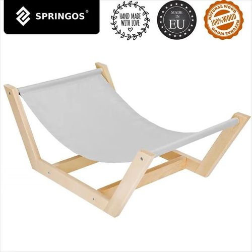 Springos® Hamac Pour Chat, Lit Pour Chat, Lit Pour Chien, Bois