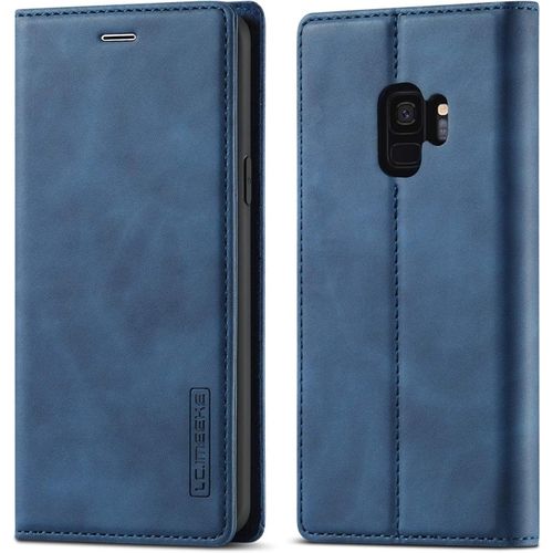Coque Pour Samsung Galaxy S9, Housse En Cuir Premium Pu Portefeuille Etui, [Fentes Pour Cartes] [Fermoir Magnetique] [Stand Fonction] Flip Coque Pour Samsung Galaxy S9 - Bleu Marine