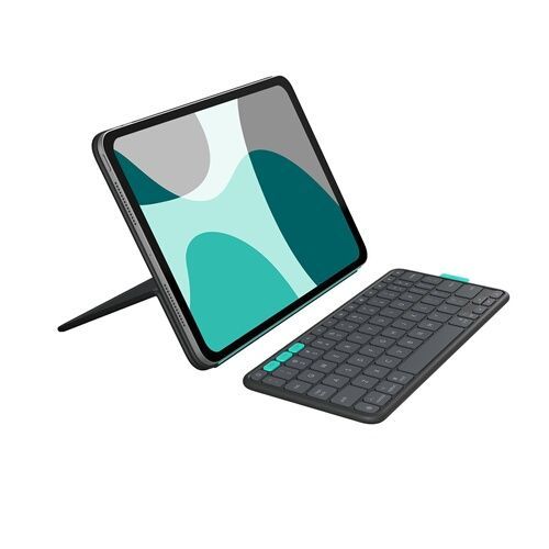 Logitech Flip Folio - Clavier et étui - full size - sans fil - Bluetooth 5.1 LE - AZERTY - Français - graphite - pour Apple 10.9-inch iPad Air (5th generation); 11-inch iPad Air (M2, M3); 11-inch...