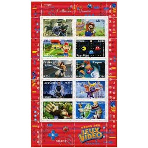 Héros De Jeux Vidéo Bloc Feuillet 91 Année 2005 N° 3842 3843 3844 3845 3846 3847 3849 3850 3851 Yvert Et Tellier Luxe
