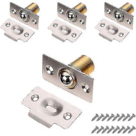 Quincaillerie de verrouillage de la boule de porte,4 pièces de serrure de porte de volet roulant à boule réglable en cuivre haute performance avec plaque d'arrêt,porte d'armoire réglable - RIpj