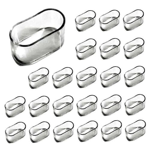 30 Pcs Chair Leg Caps, Ovale Silicone Meubles Pieds Pads Table Cover Floor Scratches Protectors-Mxbc
