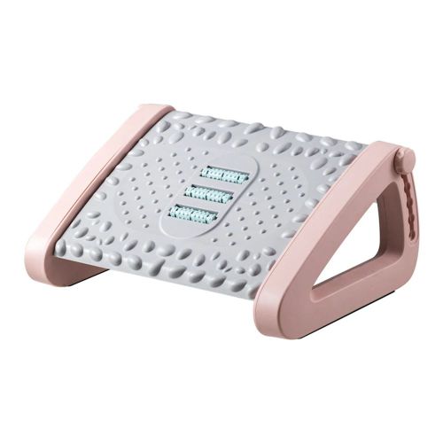 Repose-Pieds De Bureau Ergonomique Portable Avec Rouleaux De Massage,Appui-Pied Sous Le Bureau,Tabouret De Dominage Pour Le Travail À Domicile - Type Pink