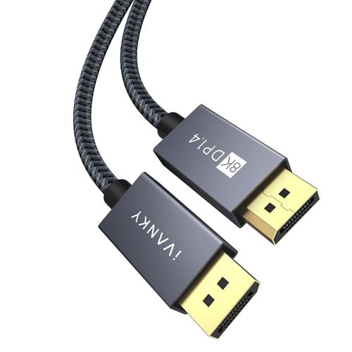 Câble Displayport 1.4, 8K@60Hz, 4K@ 144Hz, 4K@75Hz Y 1080@240Hz, Câble Displayport 1.4 Compatible Avec Hdr, Freesync, G-Sync, Dts-Hd, Tarjeta Gráfica 3090/3080/3060-3M[Z1606]