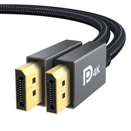 Câble Displayport 144Hz 2M, [Certifié Vesa] Supporte 4K@60Hz, 2K@144Hz, 2K@165Hz, Avec Freesync Et G-Sync, Pour Asus, Dell, Acer, Carte Graphique Gtx, Moniteur De Jeu 144Hz[Z1602]